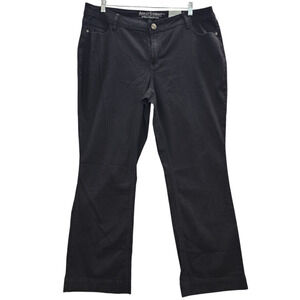 NWT Ashley Stewart Jeans Womens Size 20 Black Average Bootcut Stretch Mid-rise